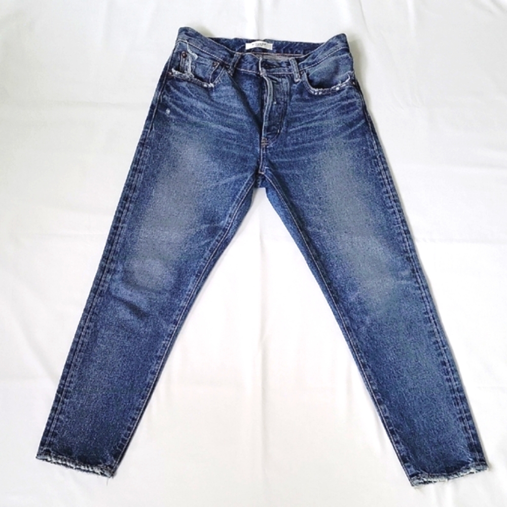Moussy Vintage Womens Jeans Size 27 Button Fly Tapered New Condition 100% Cotton